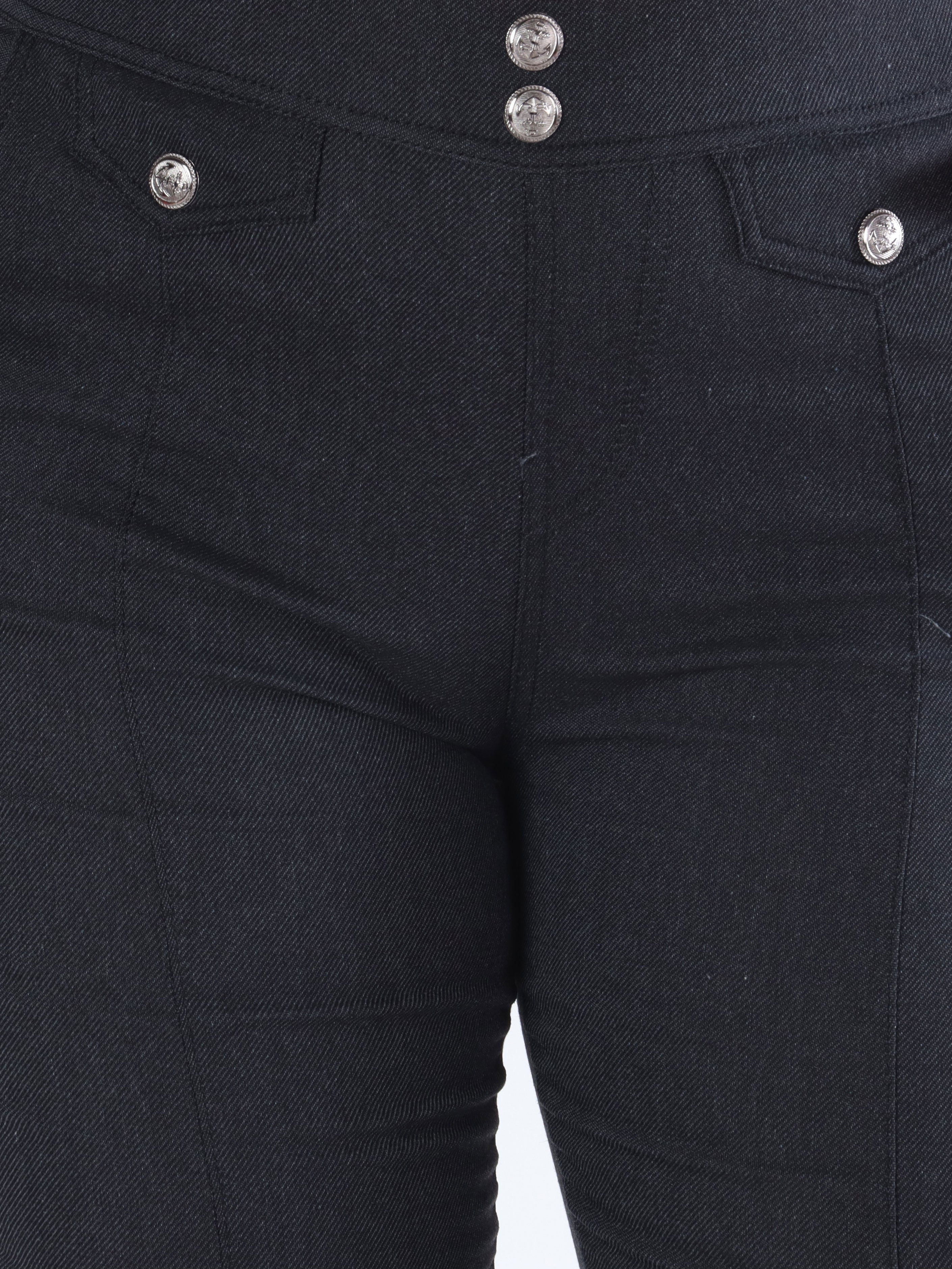 Jessi - Leggings i jeans look - Black